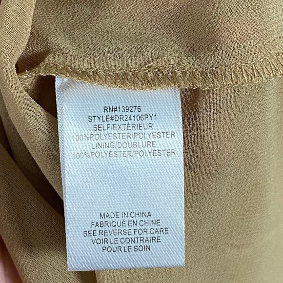 NEW Women's Small Brown and Pink Ruffle Long Sleeve Floral V-Neck Blouse Top - Picture 6 of 8